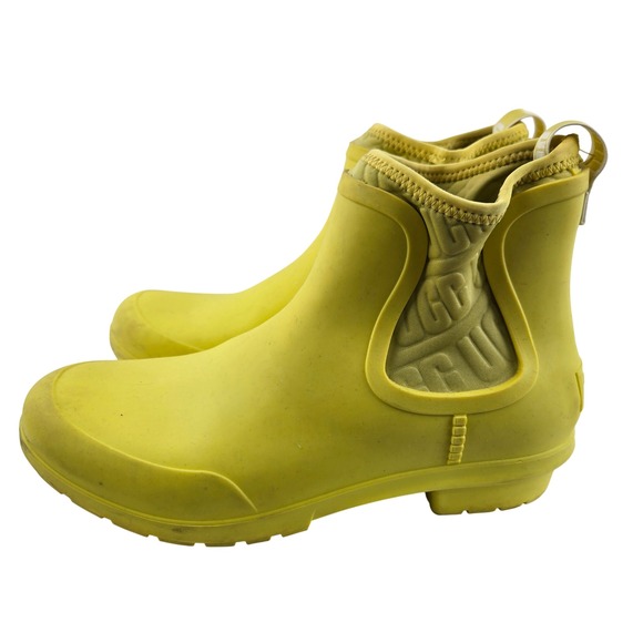 UGG Chevonne Yellow Waterproof Chelsea Rain Boots Womens 8 Dopamine - Picture 5 of 12